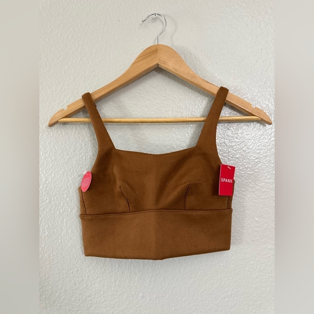 Spanx Longline Faux Suede Square Neck
